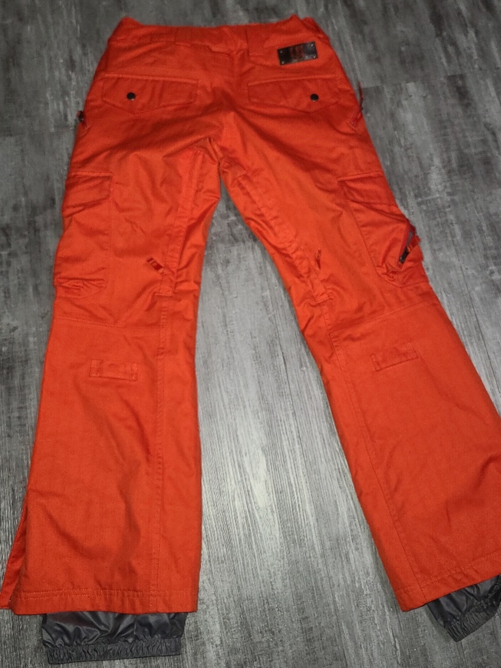 Burton orange cargo snowboard pants size XS